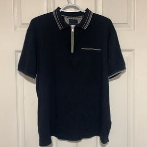 Cactus Men's Navy Polo Shirt with White Accents